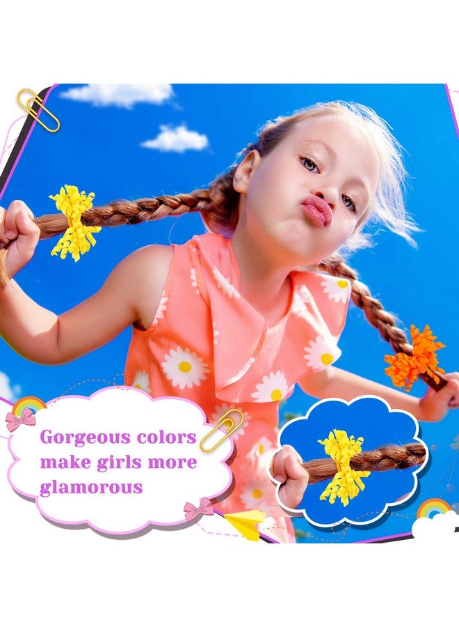 Mtlee 30 Pcs Baby Girls Curly Ribbons Korker Hair Ties Boutique Bow Elastic Rubber Bands Grosgrain Ribbon Elastic Colored Hair Bands Ponytail Holders for Toddlers Kids - Image 3