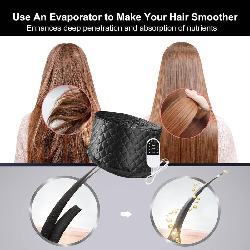 Hair Drying Hoods Heat Cap For Deep Conditioning,Yakiter, 10-level,3 Timer Settings,Quick Heating Caps for Home Use,Black - Image 5