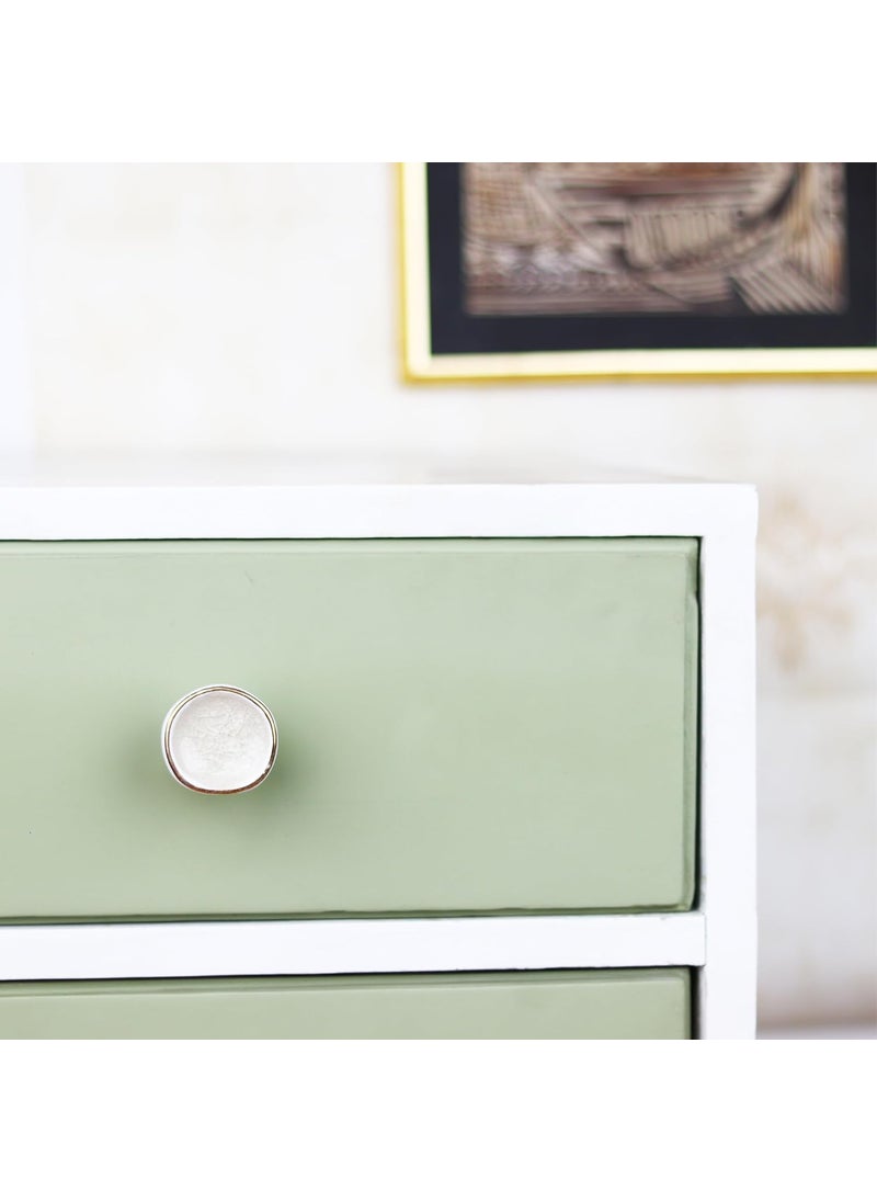 Indian-Shelf - IndianShelf 6 Pack Decorative Knobs Drawer Pulls Round Off White Ceramic Drawer Knobs Cute Dresser Knobs for Kids Kitchen Door Handle Interior Unique Cabinet Pulls - Image 1