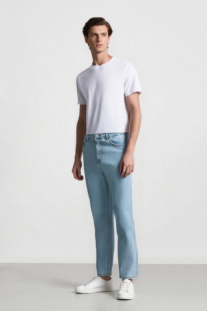 DeFacto Blue Man 90's Slim Fit High Waist Skinny Leg Jeans Casual - Image 2