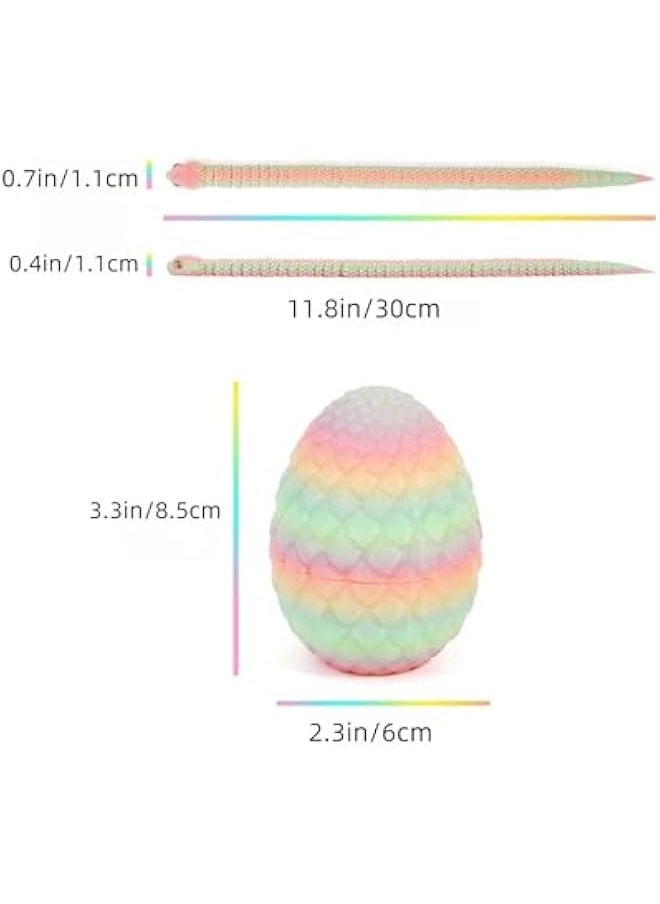 Generic - 3D Printed Snake Egg with 3D Printed Snake Inside,Snake Fidget Toy， 2025 Year of The Snake Surprise 3D Printed Animals Toy Set，Home Office Decor Executive Desk Snake Toys (Green) - Image 1