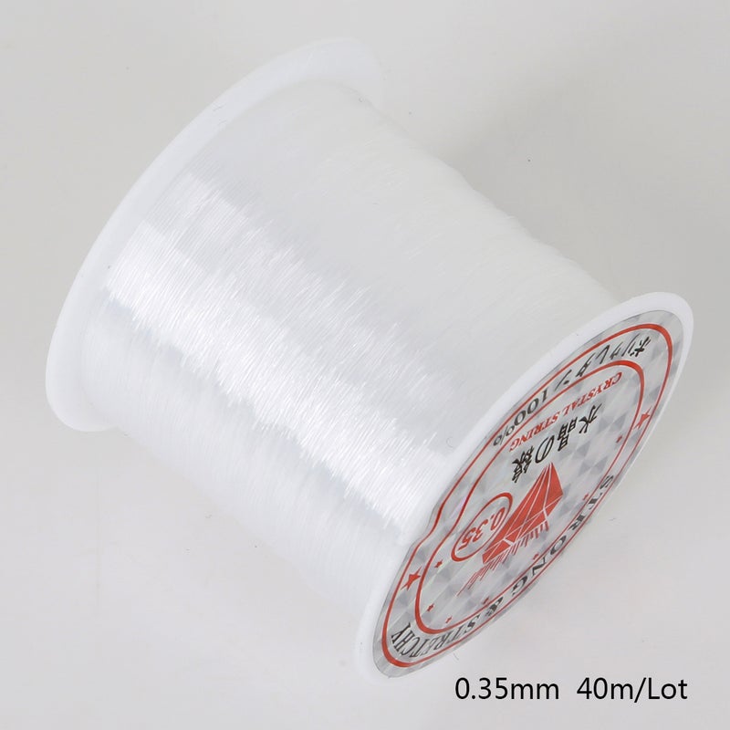 0.2-0.8MM crystal non-elastic transparent fishing line diy winding woven necklace ring beads tassel beading line 0.35mm about 40 m/roll 