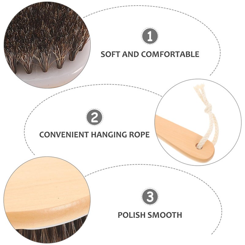 Horse Grooming Brush with Comb for Fur Care and Dirt Removal Sturdy Body Brush - Image 4