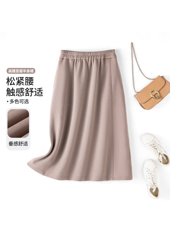 Fapai Spring And Autumn Seasons Drape Comfort High Waist Slimming Straight Skirt Women's Skirt - Image 2