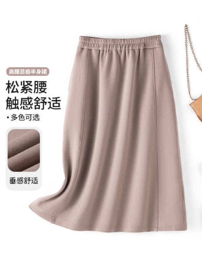 Fapai Spring And Autumn Seasons Drape Comfort High Waist Slimming Straight Skirt Women's Skirt - Image 1
