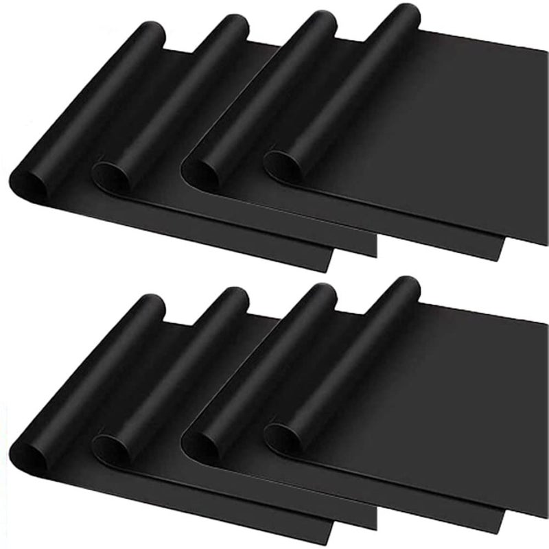 6 X BBQ Grill Mat Non Stick Reusable Oven Liners Baking Sheets for Grills Ovens Electric Charcoal