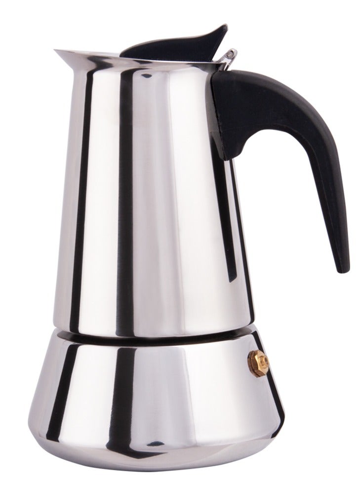 Biggcoffee Stovetop Espresso Maker, Moka Pot, Italian Coffee Maker, Coffee Percolator, Stainless Steel Moca Pots, 4 Cups Coffee Maker 6.76 oz/200 ml  - Image 2