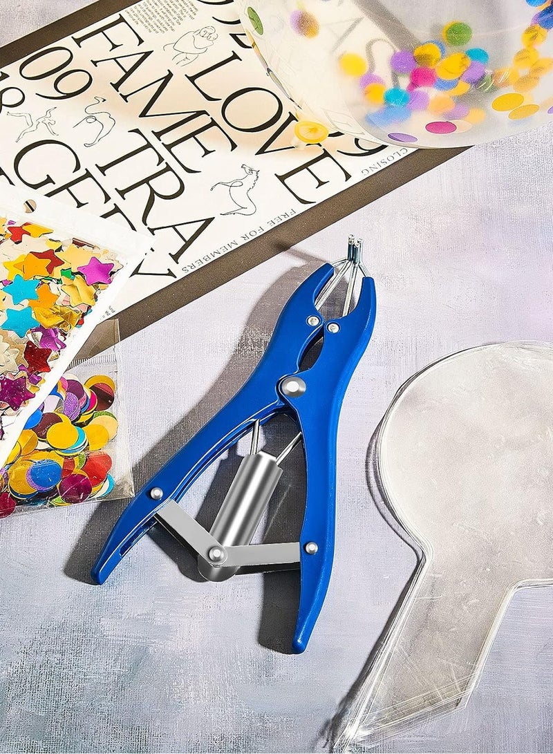 Bukela Expansion Pliers Tool Blue Sequin Filling Pliers Stainless Steel Balloon Mouth Expander DIY Tools for Filling Balloon Sequins Petals Feathers Home Party Activities Supplies (Simple Style) - Image 2