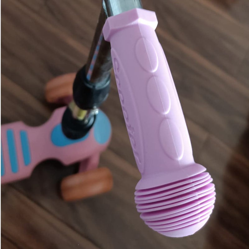 Otfaitp Scooter Grip Handlebar 1 Pair Bicycle Grip Fit For 2-3-4 Wheels Kid Kick Scooters Children Bike Rocking Car Drifting Scooter Swing Scooter Push Cart (Rose Pink) - Image 4