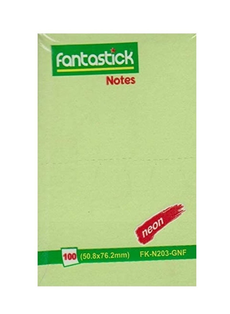 Fantastick 3-Piece Sticky Notes 2x3 Inch Size Green - Image 2