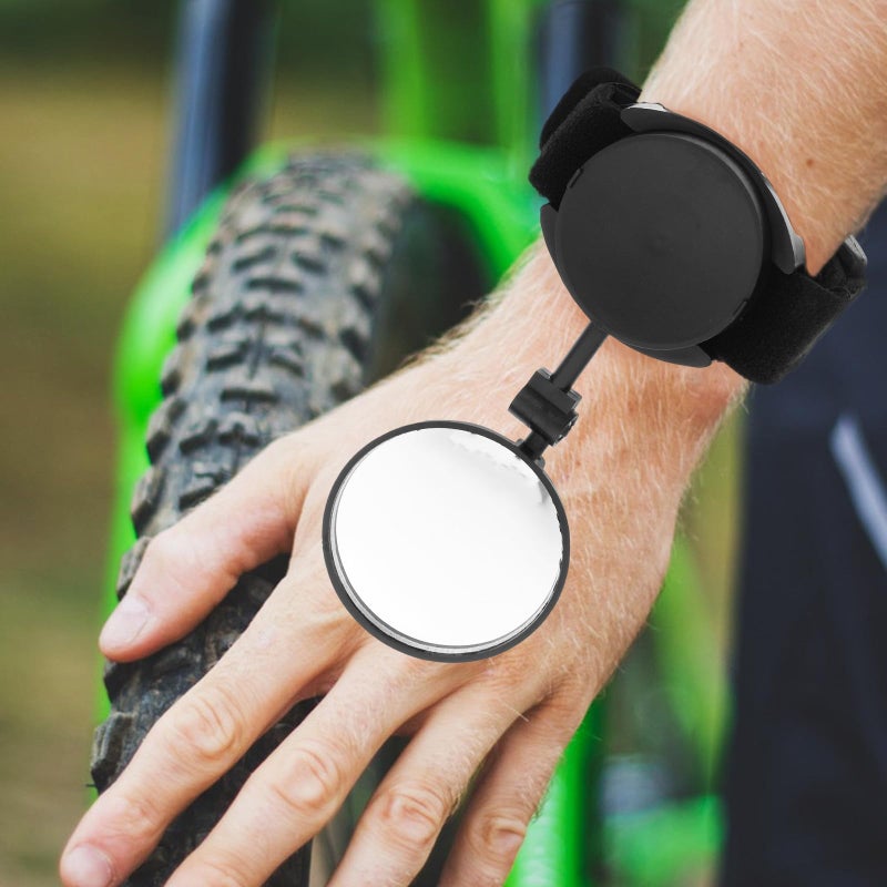 Black Bike Wristband Rear View Mirror for Mountain Cycling Safety Reflective Outdoor Riding Accessory - Image 5