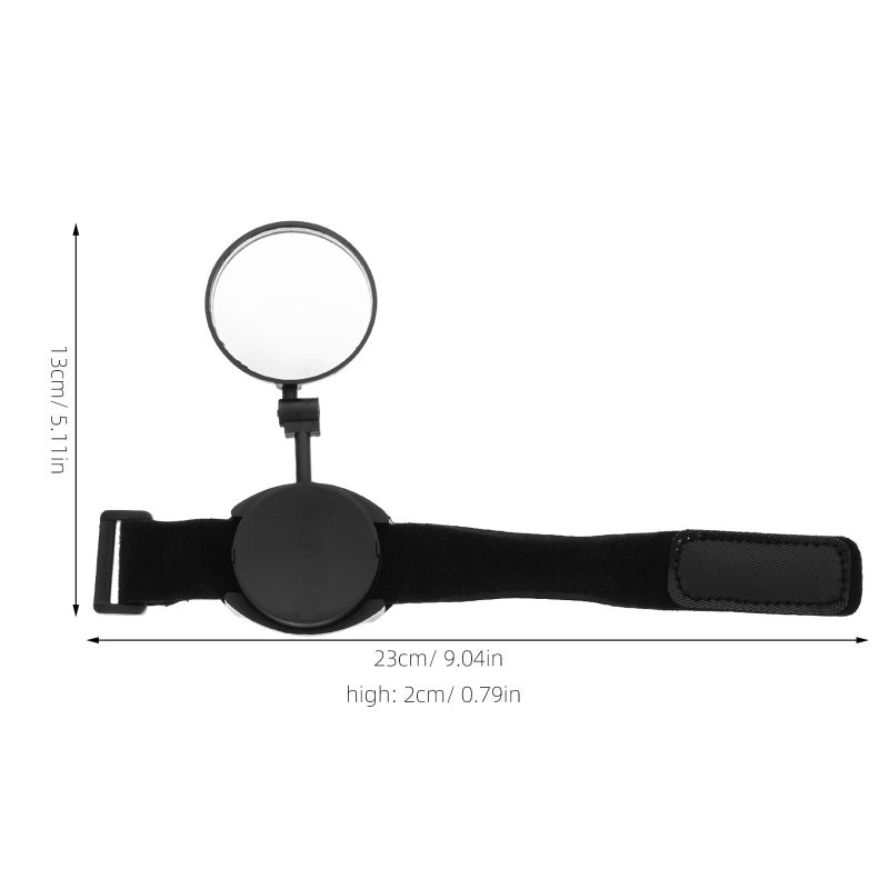 Black Bike Wristband Rear View Mirror for Mountain Cycling Safety Reflective Outdoor Riding Accessory - Image 3