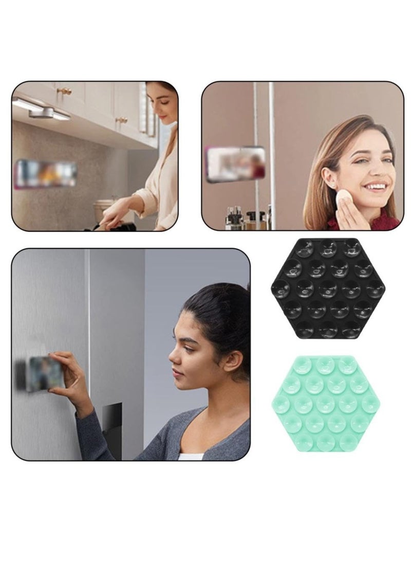 Excefore Silicone Suction Phone Case Mount, 3PCS Non Slip Suction Cup Phone Mount, Hands-Free Mobile Accessory Holder back of phone for Selfies and Videos, Multi-Purpose Self-Adhesive Phone Stand Sticky - Image 3