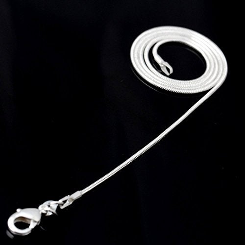 CrazyPiercing 10pcs 24 Inch Silver Plated with 925 Stamp 1.2mm DIY Snake Chain Charms Link Necklace With Lobster Clasps for Jewelry Making (24) - Image 4