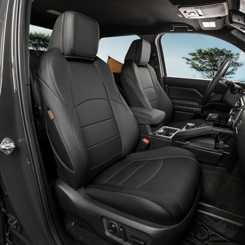 coverdream 4runner Car Seat Covers Full Set for 2025 2026 Toyota 4Runner 5 Seats Pickup Truck Seat Cushion,Luxury Waterproof Leather Seat Protector,Armrest Cover Included(Black) - Image 1