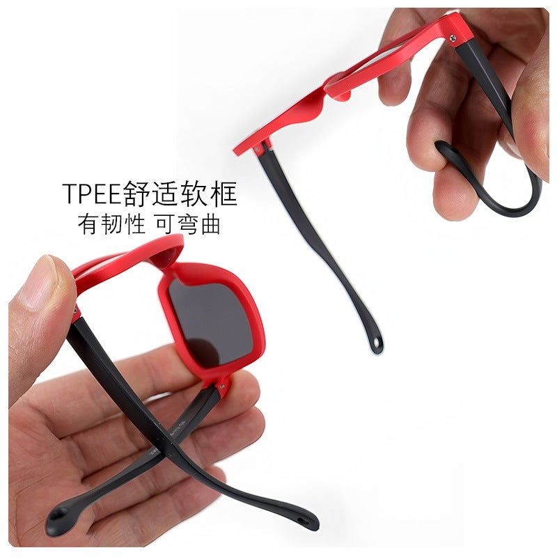 Children'S Square Sunglasses For Boys And Girls Sunscreen Sunglasses Sunshade Anti-Uv Glasses Baby Simple Polarized Sunglasses - Image 4
