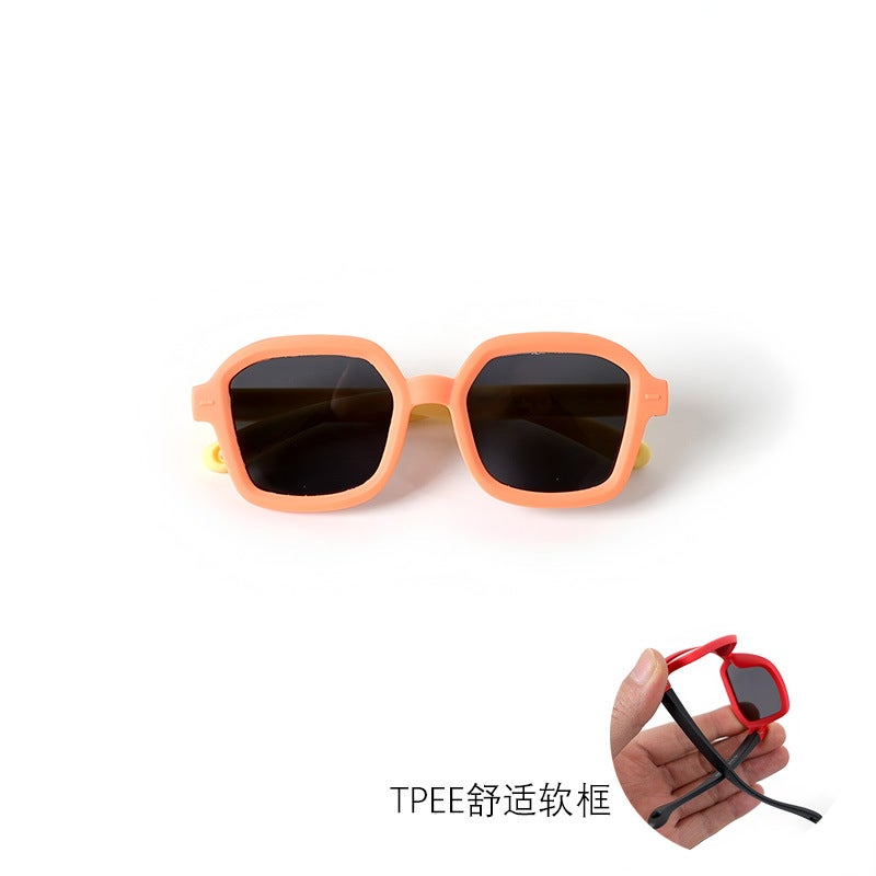 Children'S Square Sunglasses For Boys And Girls Sunscreen Sunglasses Sunshade Anti-Uv Glasses Baby Simple Polarized Sunglasses - Image 1