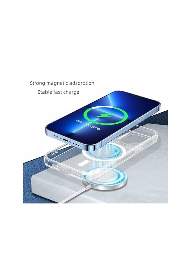 XICEN - Super Magnetic Phone Case For Phone Iphone 15 Pro Max Case Magsafe Hard Pc Tpu Iphone 15 Pro Max Cover Anti Yellow Anti Scratch Lens Protection Magnetic Case For Iphone 15 Pro Max 6.7 Inch Clear - Image 1