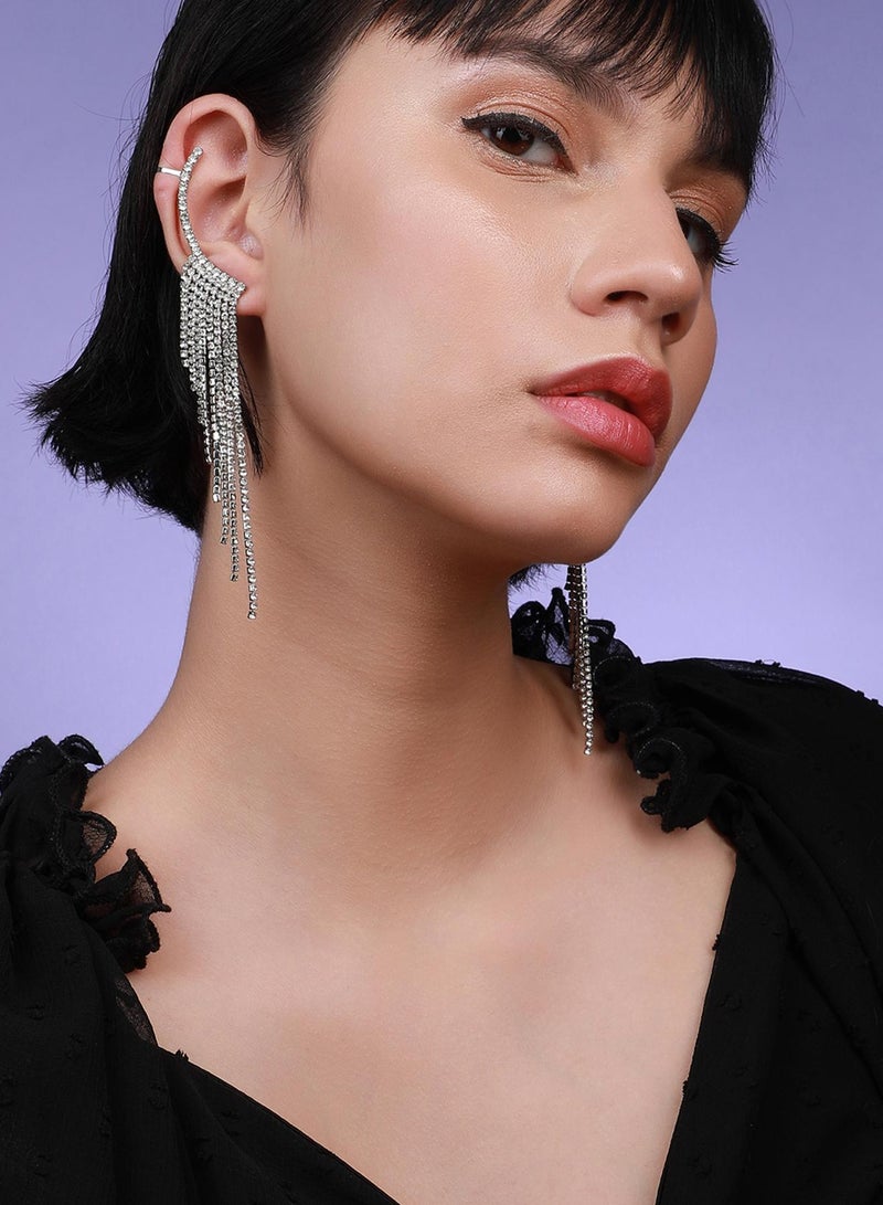 SOHI Radiant Nights Luminous Artificial Drop Earring Jewellery - Image 4