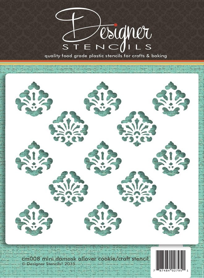 ديزاينر ستينسلز قالب تزيين الكعك والحرف اليدوية بنقشة دمشقية صغيرة CM008 من تصميم Designer Stencils - Image 1