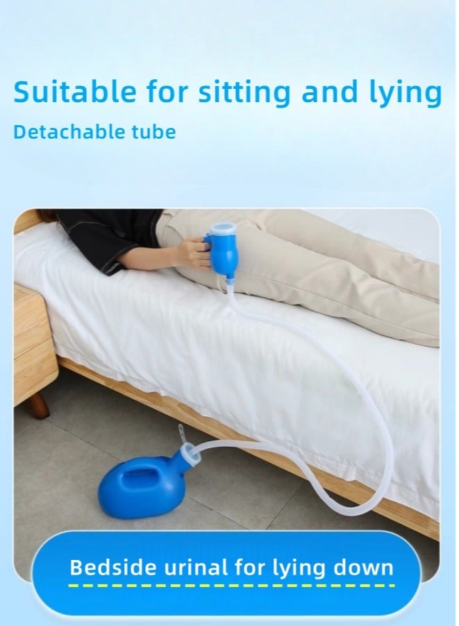 Generic Urinals for Men 160cm Long Hose Pee Bottles for Men Reusable Male Urinal Urinals for Men Spill Proof Nighttime with Lid 2000 Ml Portable Urinals for Men for Hospital Home Camping  Travel - Image 2