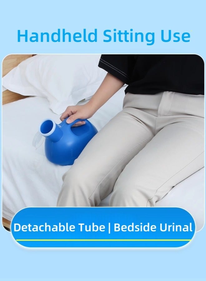 Generic Urinals for Men 160cm Long Hose Pee Bottles for Men Reusable Male Urinal Urinals for Men Spill Proof Nighttime with Lid 2000 Ml Portable Urinals for Men for Hospital Home Camping  Travel - Image 3