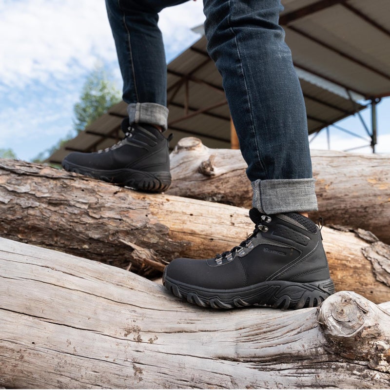 LARNMERN Steel Toe Boots for Men Safety Work Shoes Puncture Resistant Outdoor Protection Footwear Industrial and Construction Boots black Size: 10.5 - Image 2