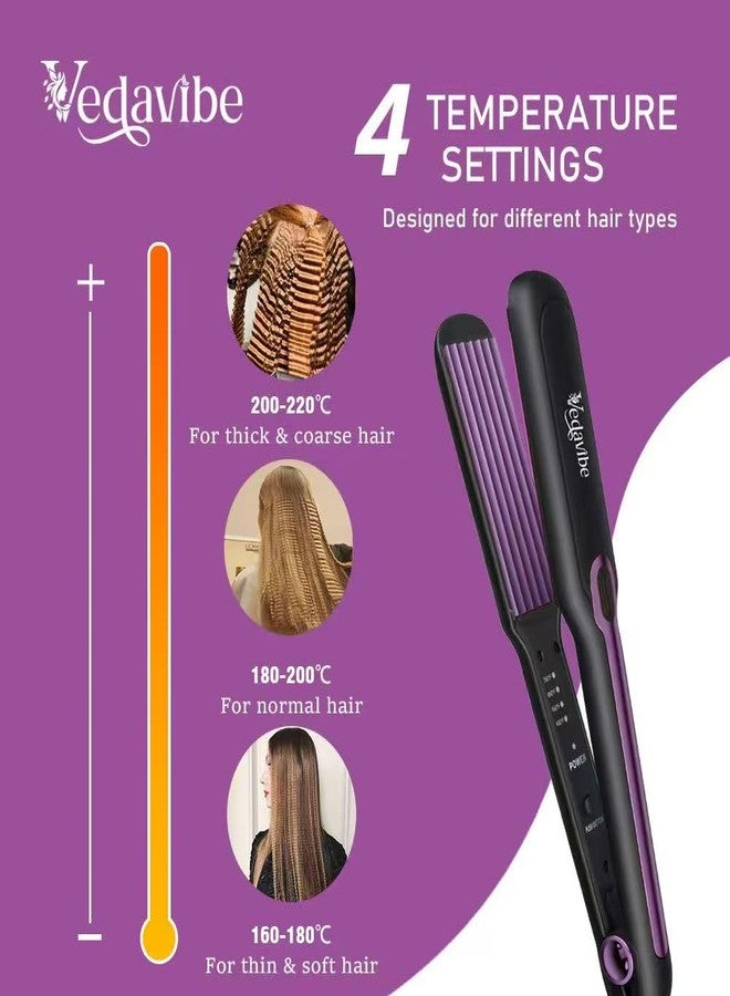 Vedavibe Professional Neo Tress Hair Crimper with 4X Protection For Women & Girl, Crimp & Style Electric Hair Styler Crimper - Image 3