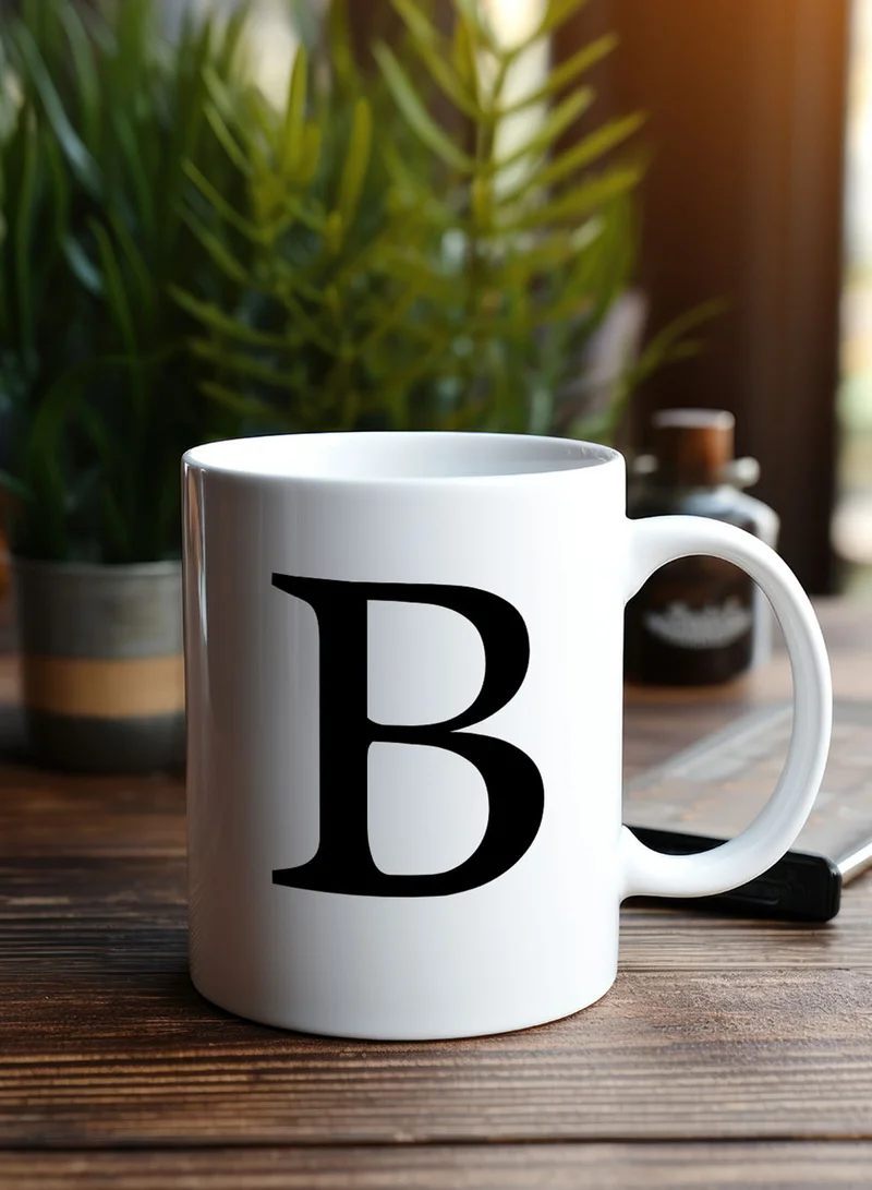 لوحة كوب سيراميك  أونصة بتصميم حرف  على الجانبين