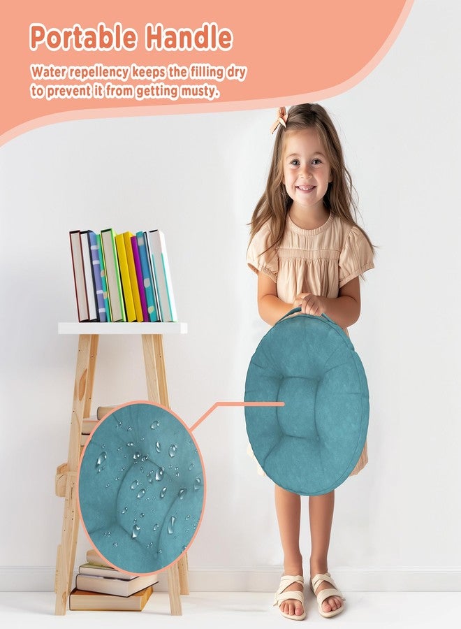 Degrees of Comfort 6Pcs Round Floor Cushions for Kids, Waterproof Flexible Seating for Classroom Elementary, Safe Smolder Resistance Sitting Pillows with Handles, 15-inch, Multicolor - Image 3