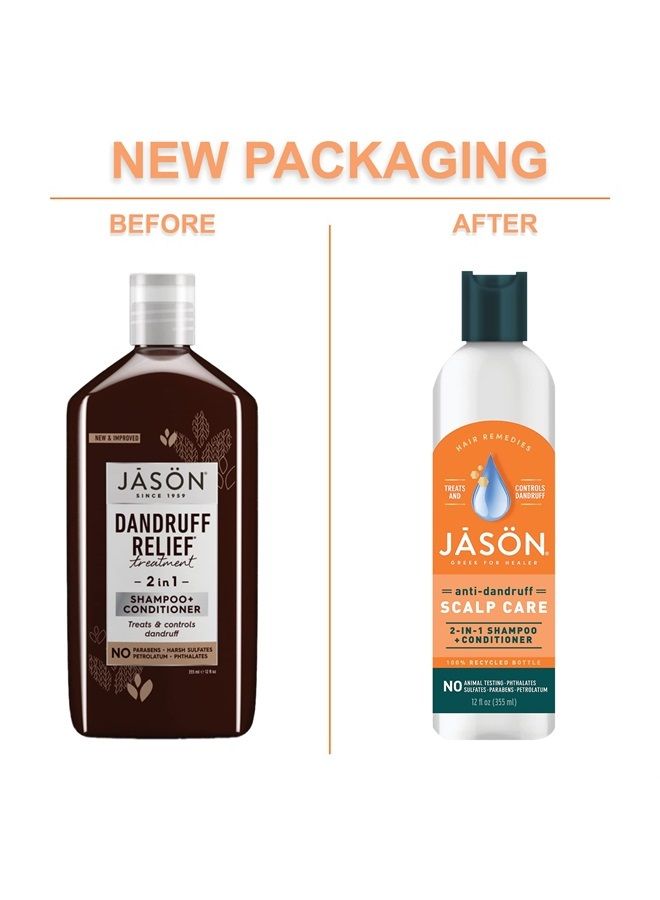 Jason علاج قشرة الرأس من جيسون شامبو وبلسم 2 في 1، 12 أونصة سائلة (عبوة من 1) - Image 3