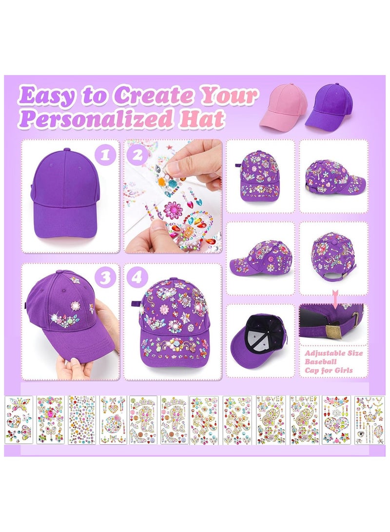 Mr. Penda DIY Diamond Painting Hat Stickers Kit,Decorate Your Own Baseball Cap with Cute Stickers,Fun Creative Arts and Crafts Kit for Kids Age 4-12, Birthday Party Gifts - Image 3