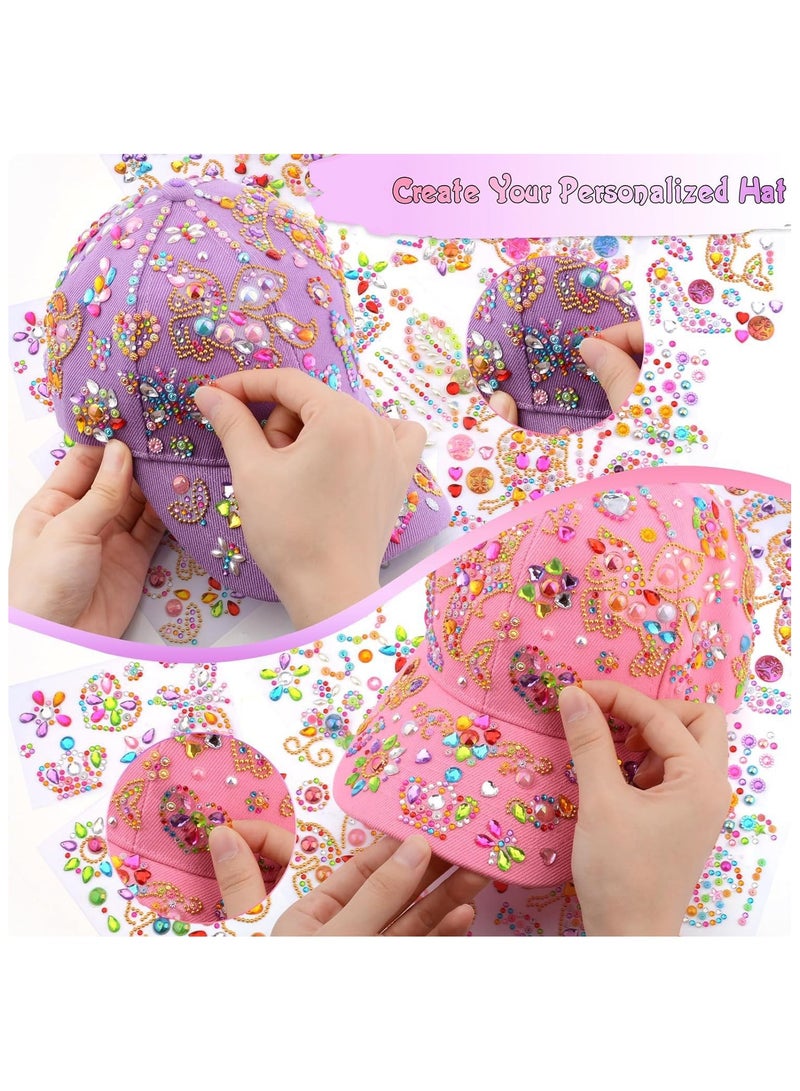 Mr. Penda DIY Diamond Painting Hat Stickers Kit,Decorate Your Own Baseball Cap with Cute Stickers,Fun Creative Arts and Crafts Kit for Kids Age 4-12, Birthday Party Gifts - Image 4