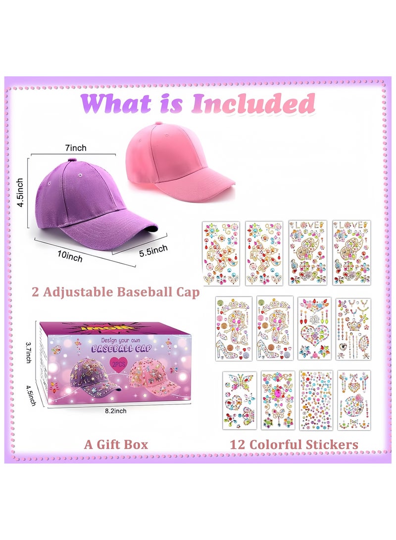 Mr. Penda DIY Diamond Painting Hat Stickers Kit,Decorate Your Own Baseball Cap with Cute Stickers,Fun Creative Arts and Crafts Kit for Kids Age 4-12, Birthday Party Gifts - Image 2