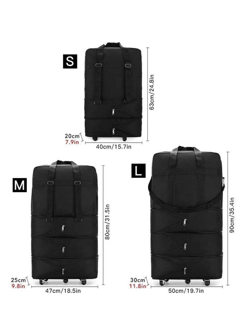 SPORT Travel Moving 36"inch Trolley Luggage Foldable Bag with Wheels XX-Large 30kg/120L – Waterproof Zipper Extendable Duffel Organizer light weight Bag  - Image 2