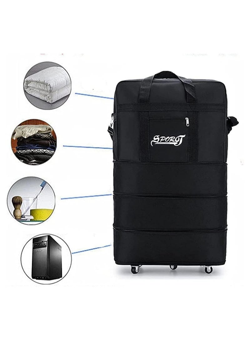 SPORT Travel Moving 36"inch Trolley Luggage Foldable Bag with Wheels XX-Large 30kg/120L – Waterproof Zipper Extendable Duffel Organizer light weight Bag  - Image 3