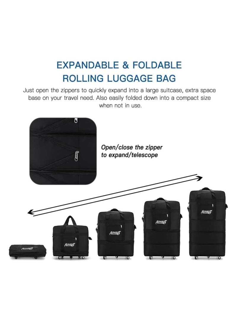 SPORT Travel Moving 36"inch Trolley Luggage Foldable Bag with Wheels XX-Large 30kg/120L – Waterproof Zipper Extendable Duffel Organizer light weight Bag  - Image 4