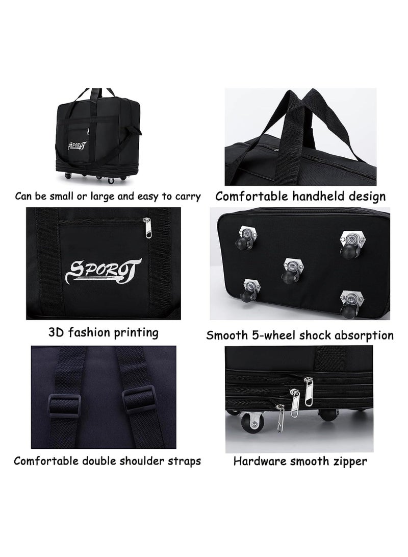 SPORT Travel Moving 29.5 "inch Trolley Luggage Foldable Bag with Wheels XX-Large 30kg/120L – Waterproof Zipper Extendable Duffel Organizer light weight Bag  - Image 5