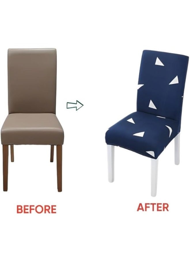 Flexible Dining Room Chair Covers, Printed Chair Protectors are Washable, Suitable for Wedding Banquets and Birthday Parties - Image 3