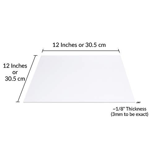 SimbaLux Acrylic Sheet Clear Cast Plexiglass 12” x 12” Square Panel 1/8” Thick (3mm) Pack of 4 Transparent Plastic Plexi Glass Board with Protective Paper for Signs, DIY Display Projects, Craft - Image 2