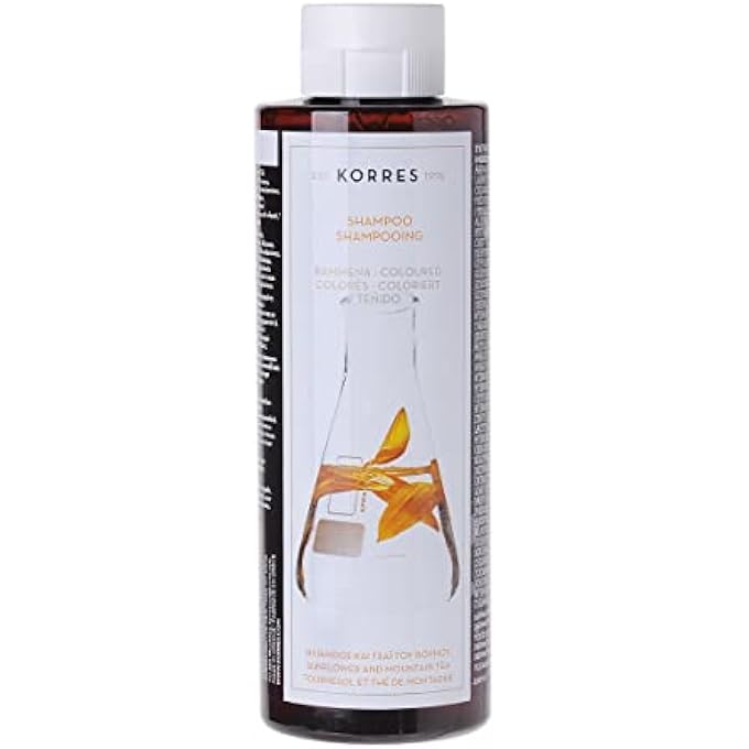 KORRES SHAMPOO SUNFLOWER AND MOUNTAIN TEA FOR COLOURED HAIR 250 ML