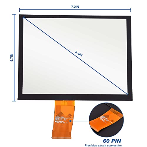 Dngbymx 8.4" Uconnect Touch Screen Digitizer Compatible with Ram 1500 2500 3500 Chrysler Dodge Durango Challenger Grand Cherokee Wrangler 2017 2018 2019 2020 Radio Navigation Replace # LA084X01(SL)(01) - Image 4