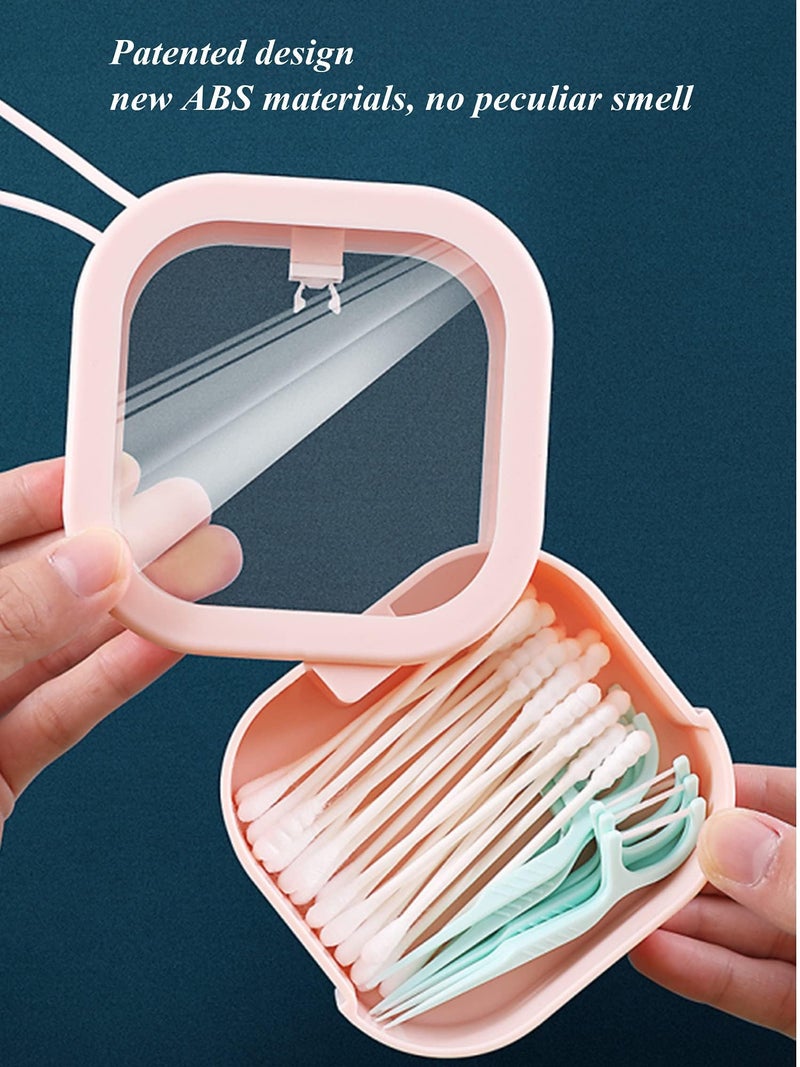 REVAXUP 2pcs Hair Tie Organizer Boxes,Baby Girls hair accessories Organizer for Travel,Best Hair tie holder organizer for storing mini Ttems like hair clips,Q-Tips, floss sticks,Pink&White - Image 4