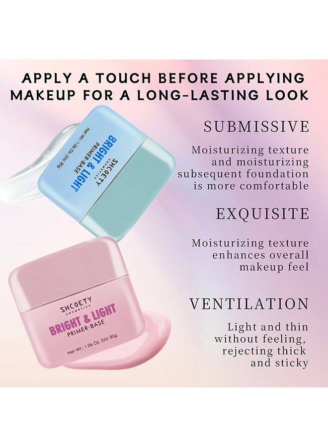 SHCOETY Bright & Light Primer Base,Natural Eye Primer with Moisturizing Function - Makeup Primer for Face - Conceals Pores - Does Not Cause Powder Clumping - Image 4