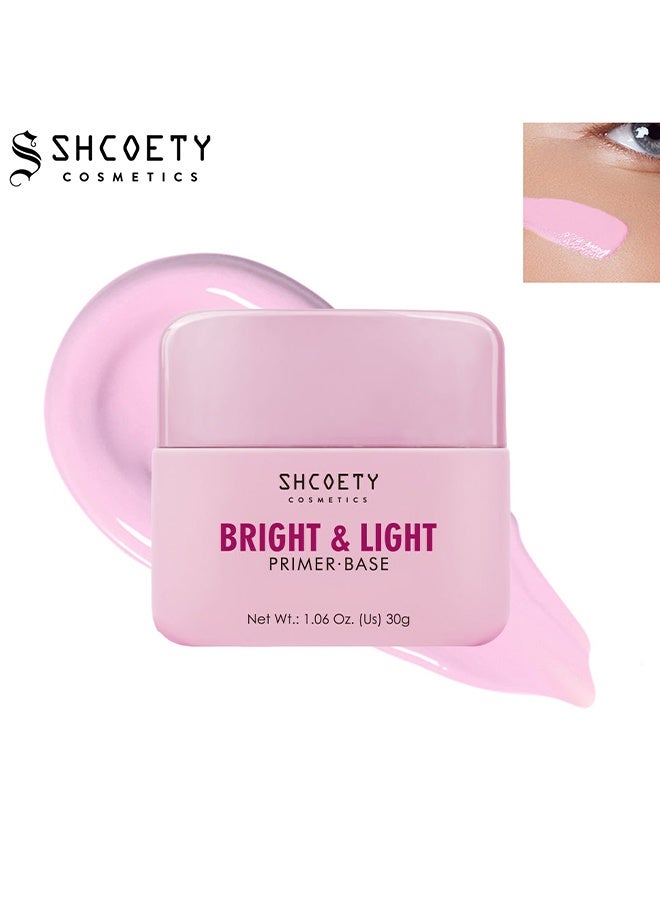 SHCOETY Bright & Light Primer Base,Natural Eye Primer with Moisturizing Function - Makeup Primer for Face - Conceals Pores - Does Not Cause Powder Clumping - Image 1