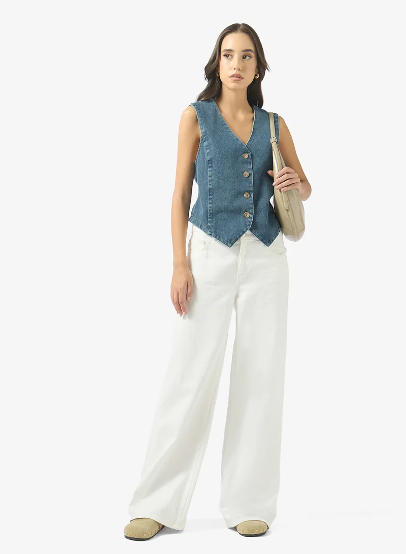 جينجر سترة دنيم بأزرار