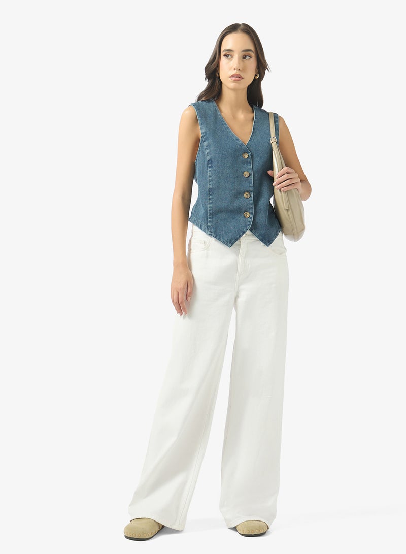 جينجر سترة دنيم بأزرار - Image 4