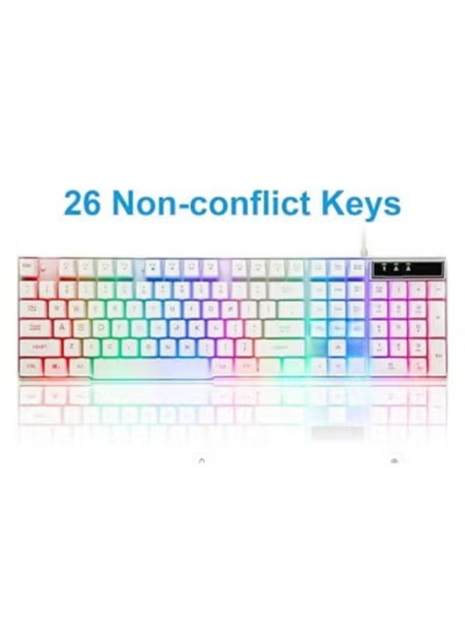 Gaming Keyboard & Mouse Set – RGB Backlit Wired Keyboard and 3200 DPI High-Precision Gaming Mouse – PC/Mac Compatible - Image 4