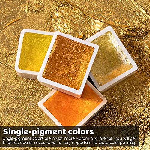 Paul Rubens Watercolor Paint, 12 Assorted Colors with Glitter Sparkle Effect, Professional Grade for Aritsts Adults Begginners, Portable and Compact Art Supplies - Image 2