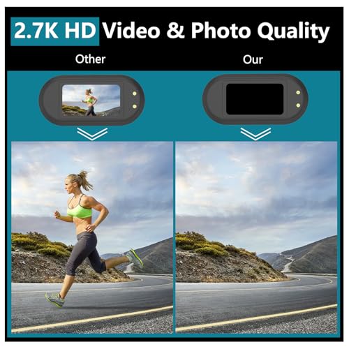 MGW Star 2.7K Mini Body Camera 64GB, Image Stabilization Wearable Action Body Cam, Thumb Hands Free Recording Bodycam with Magnetic Lanyard, Premium Portable Camcorder for Work/Travel/Pet Walking (Black) - Image 4